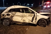 Choque múltiple sobre la Ruta 8 en Pergamino: tres personas fueron trasladadas al hospital