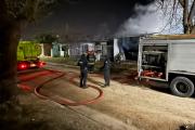 Se incendió una casa en Junín: Un hombre resultó con heridas