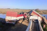 Grave accidente en Ruta N° 51: Un fallecido, tres heridos y varios camiones involucrados