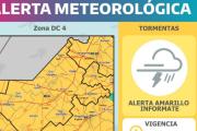 Alerta amarilla en Junín por tormentas fuertes, ráfagas de viento y caída de granizo