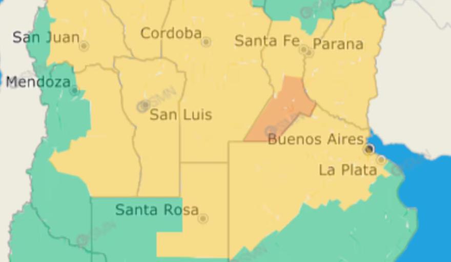 Hay alerta amarilla por tormentas en Buenos Aires y otras 11 provincias ...